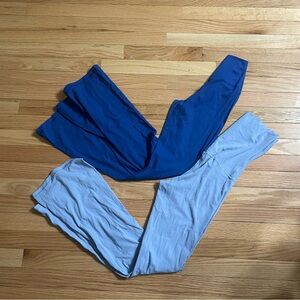 Set of 2 Aerie Wide Leg Leggings Womens Small Blue Lounge Pants Pilates Ballet